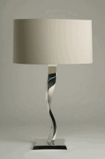 SMALL SCULPTED METAL RIBBON LAMP